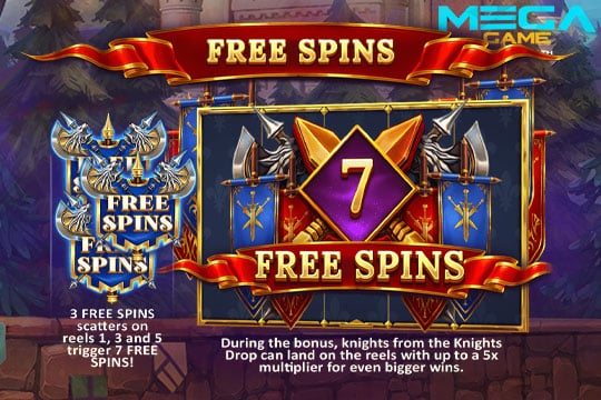 ฟีเจอร์ Free Spins Knights of Avalon
