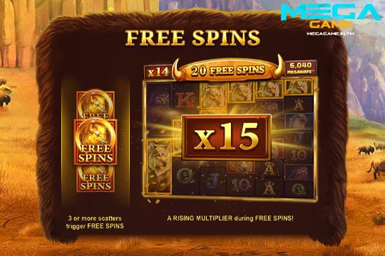 ฟีเจอร์ Free Spins Buffalo Mania