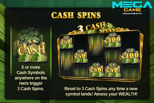 ฟีเจอร์ Cash Spins
