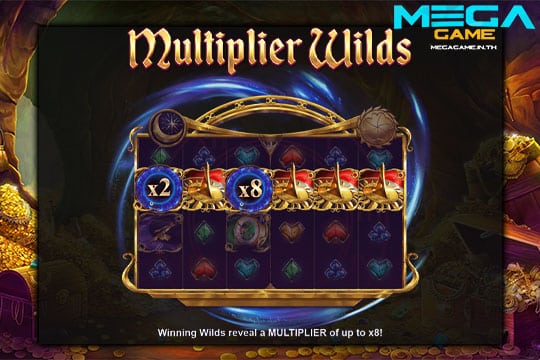 ฟีเจอร์ Multiplier Wilds Wild O Clock