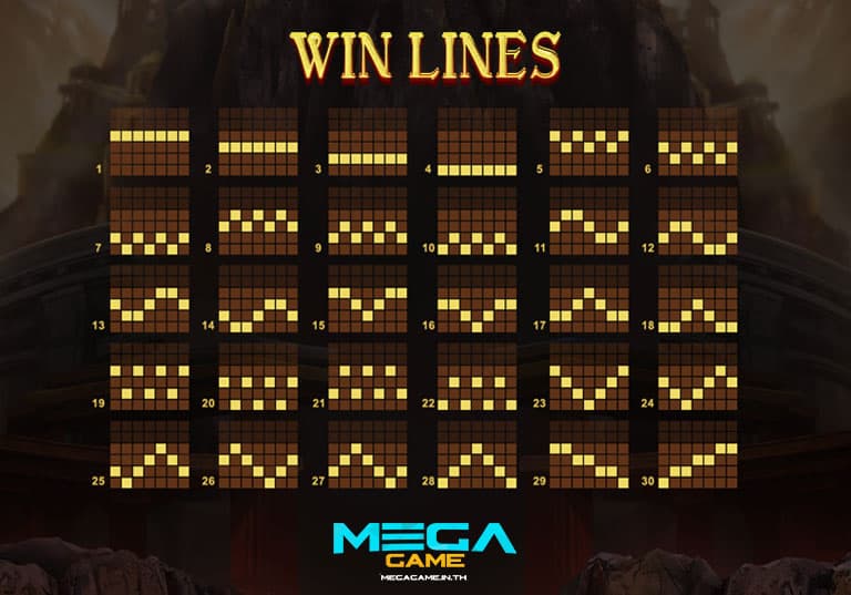 Paylines War of Gods