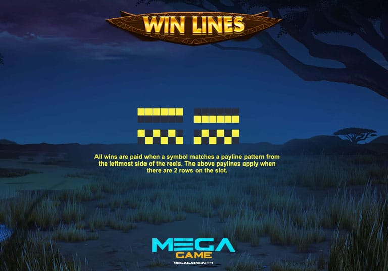 Paylines Wild Cats Multiline 2 rows